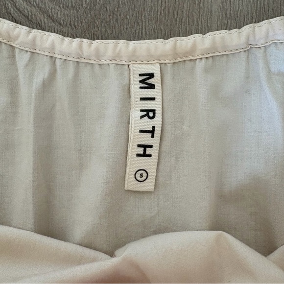 Mirth GOA Cutwork Tank in Parchment Size Small 100% cotton poplin eyelet tie - Picture 4 of 5